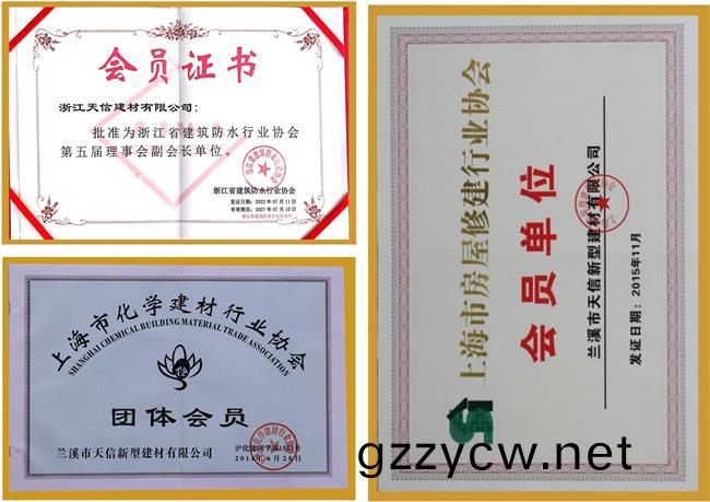 淛江(jiang)省建築防水行(xing)業協會副會長單位  上海市化學建材(cai)行業協會會員